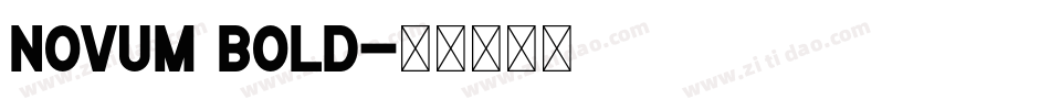 Novum Bold字体转换